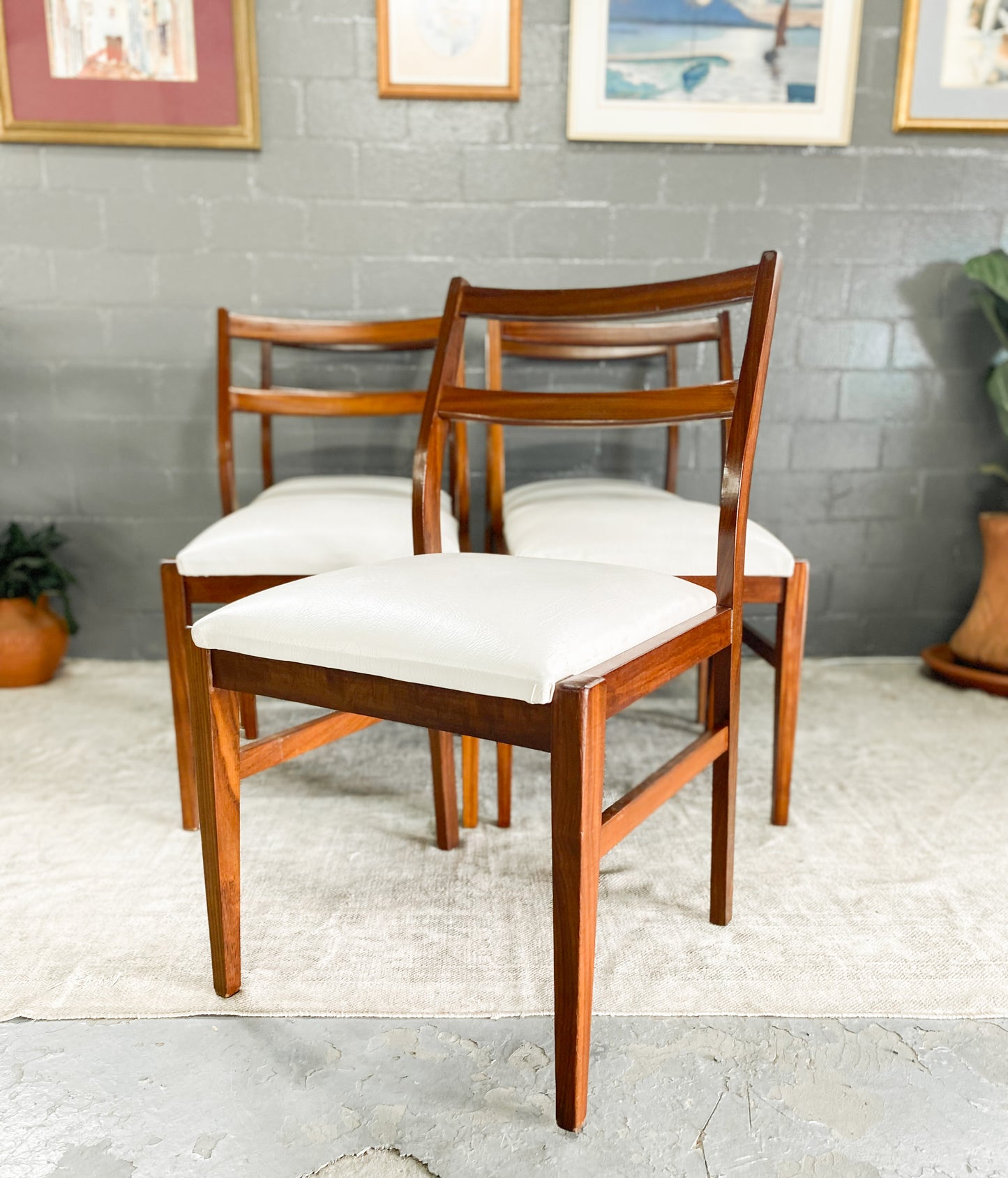 Set of 5 Mid Century Dining Chairs