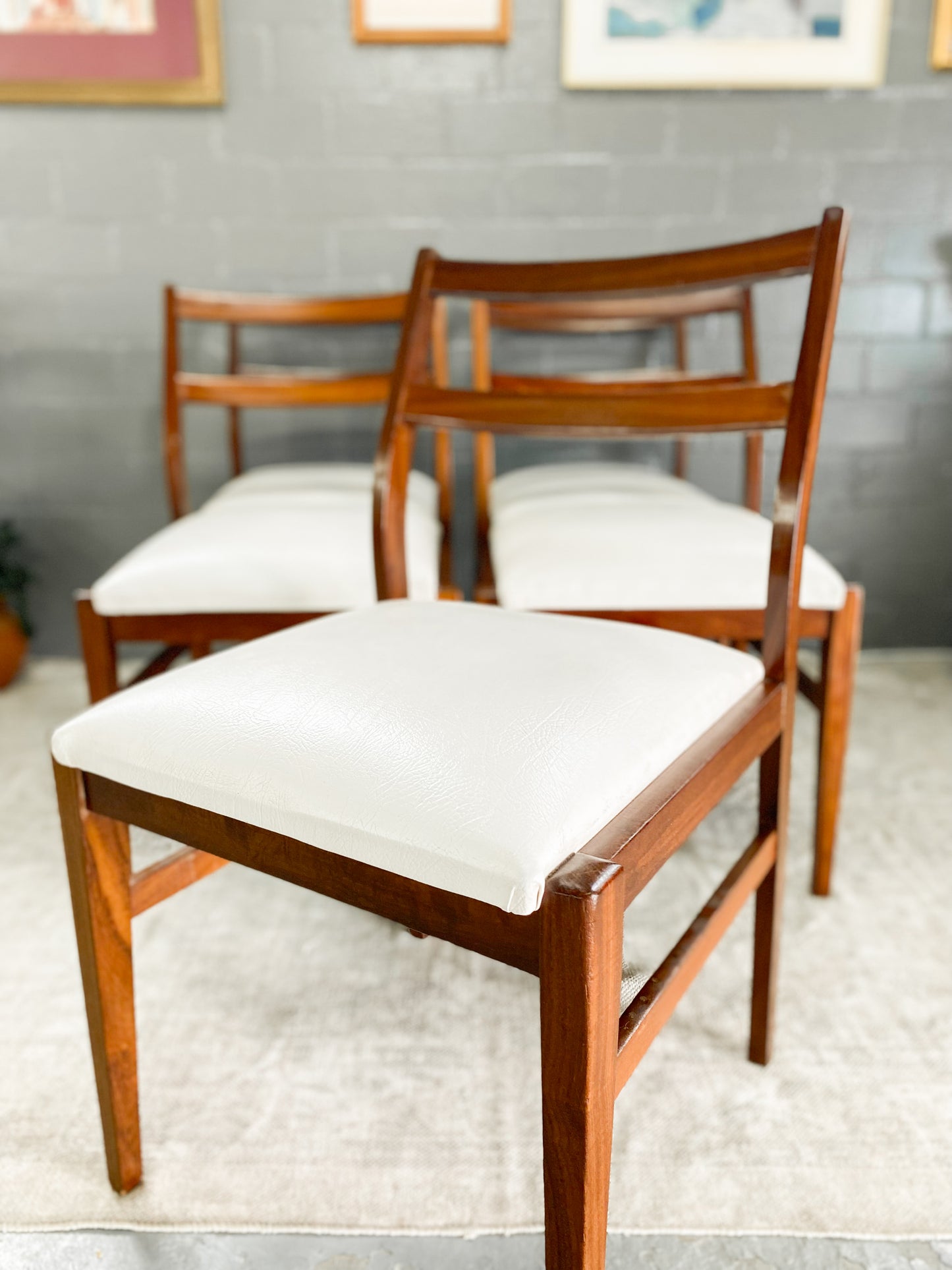 Set of 5 Mid Century Dining Chairs