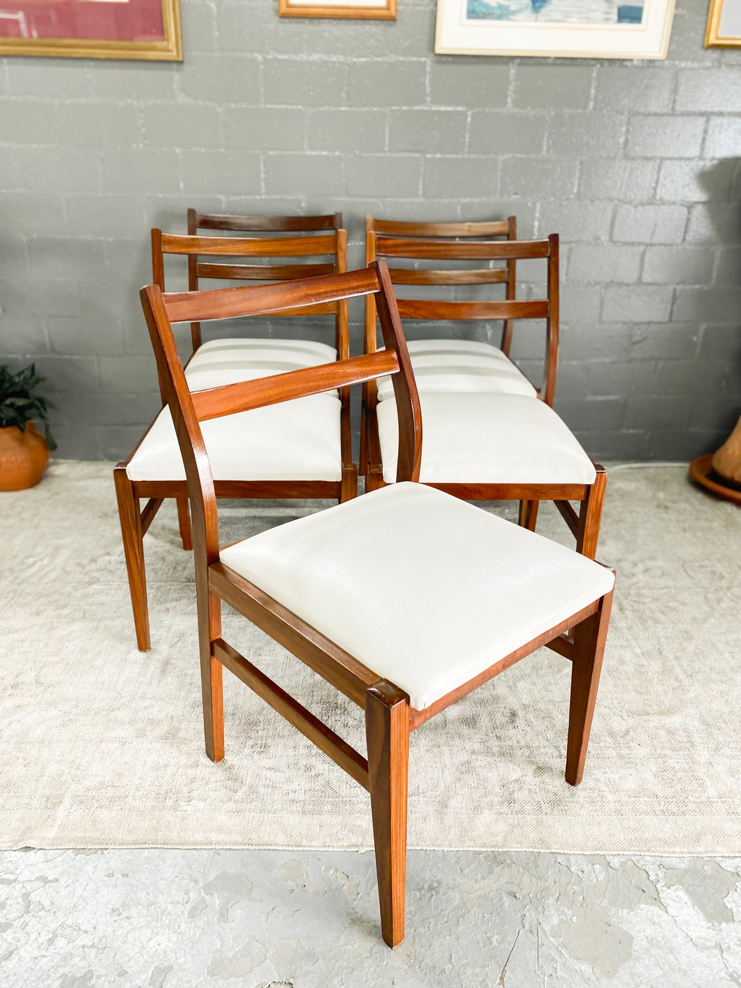 Set of 5 Mid Century Dining Chairs
