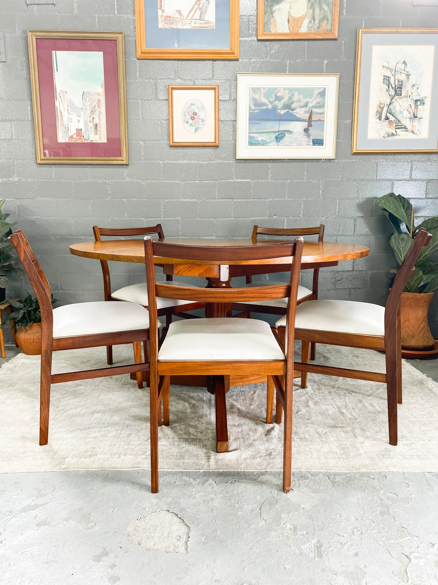 Set of 5 Mid Century Dining Chairs