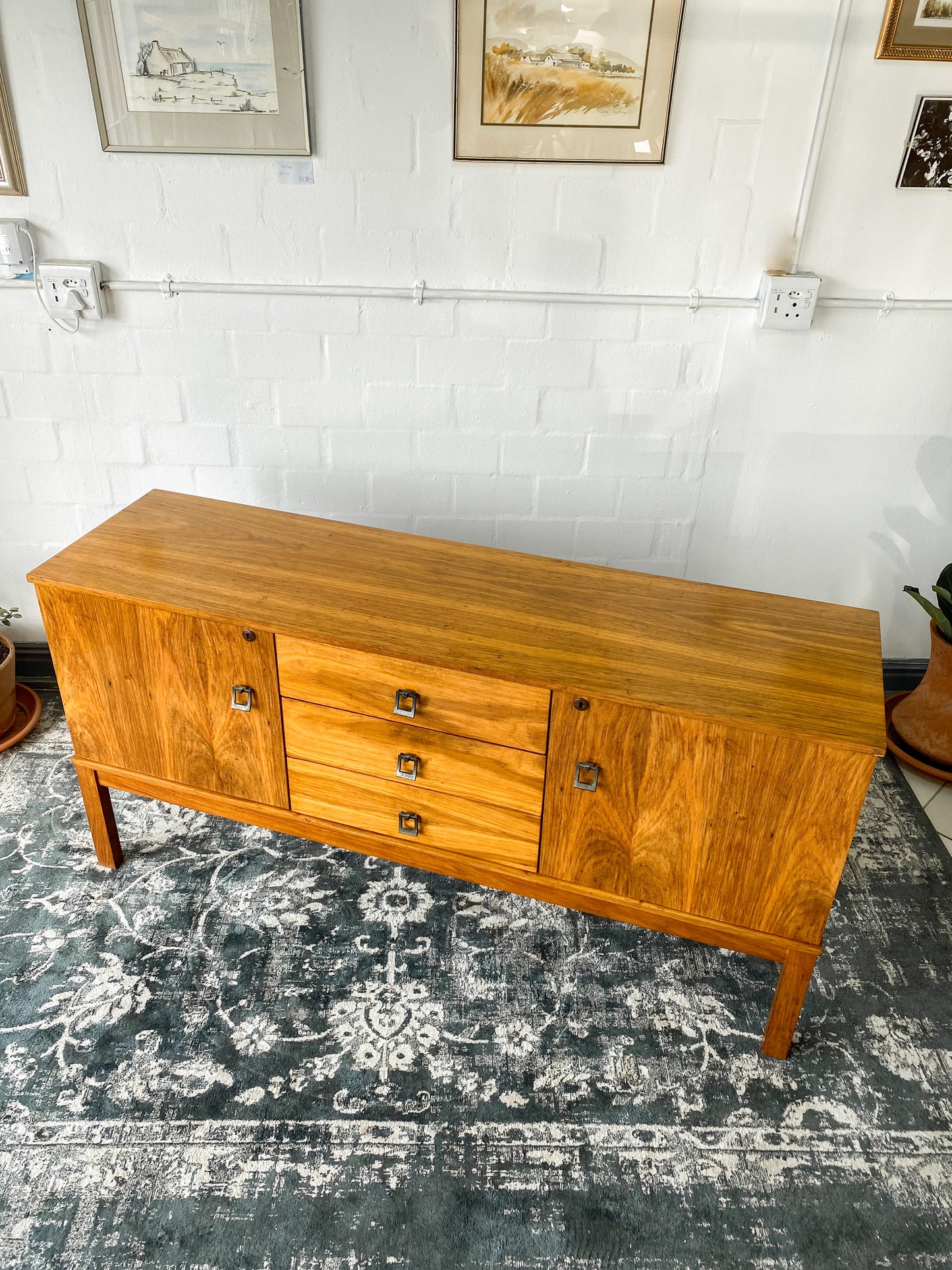 Kiaat Mid Century Sideboard