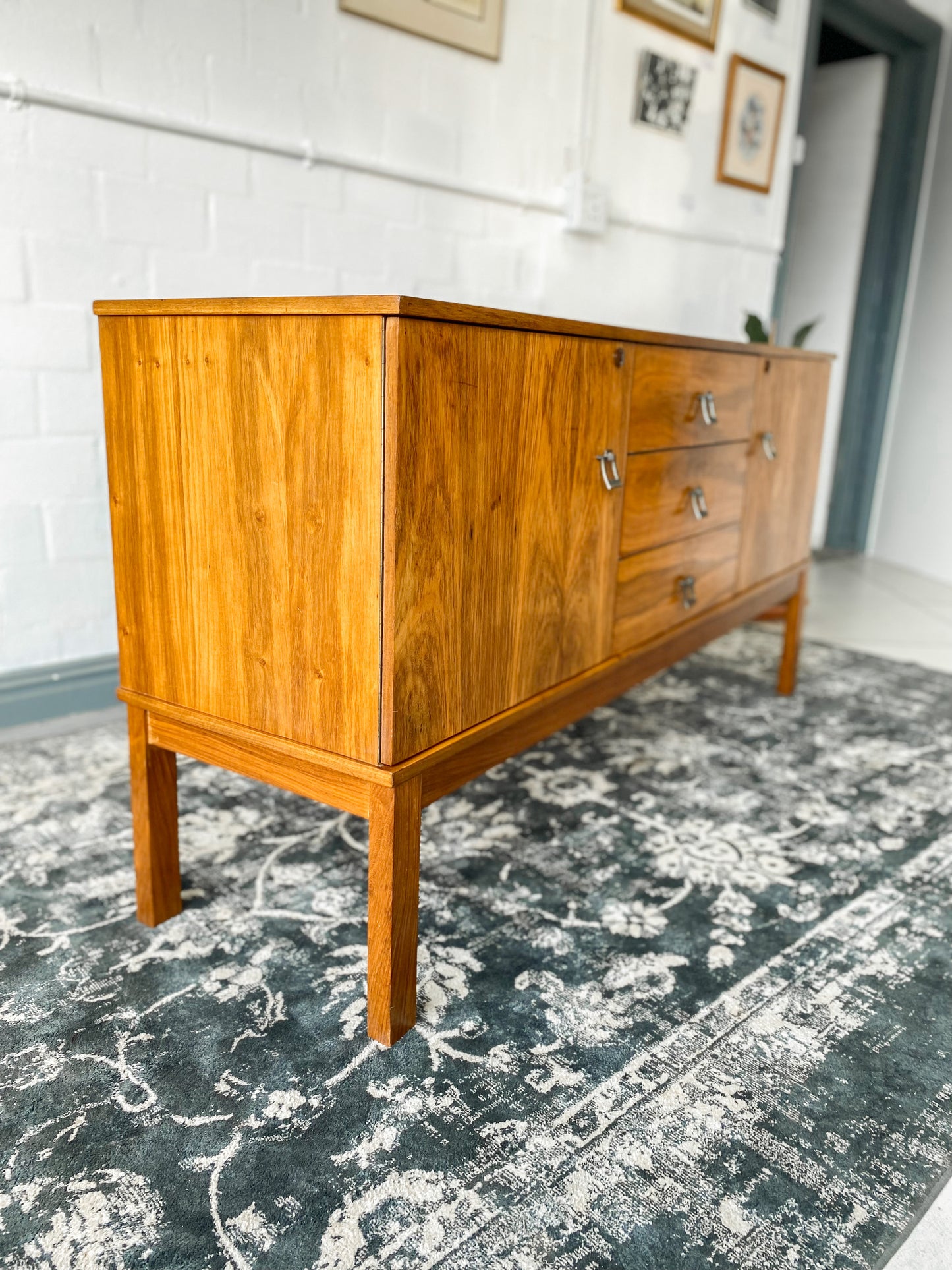 Kiaat Mid Century Sideboard