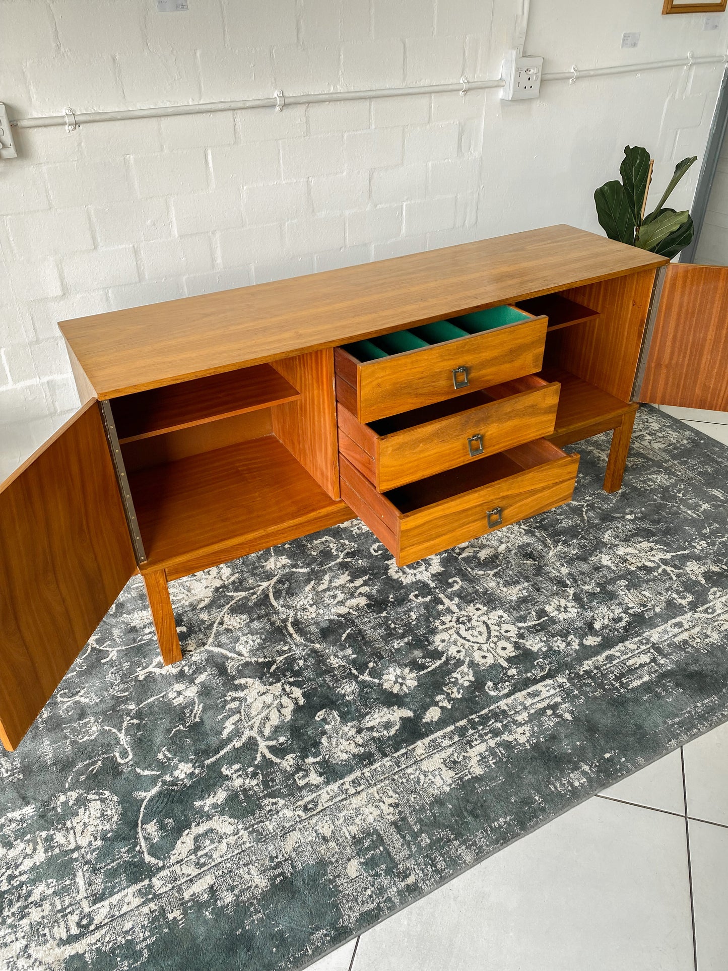 Kiaat Mid Century Sideboard