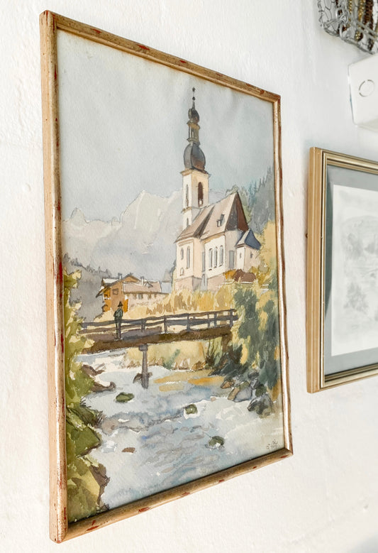 Watercolour Townscape painting