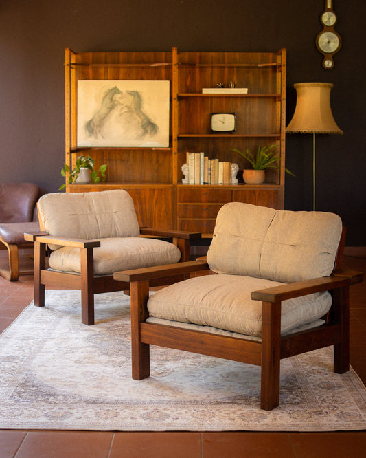 Pair of 1960s Mid-Century Armchairs by Artecasa