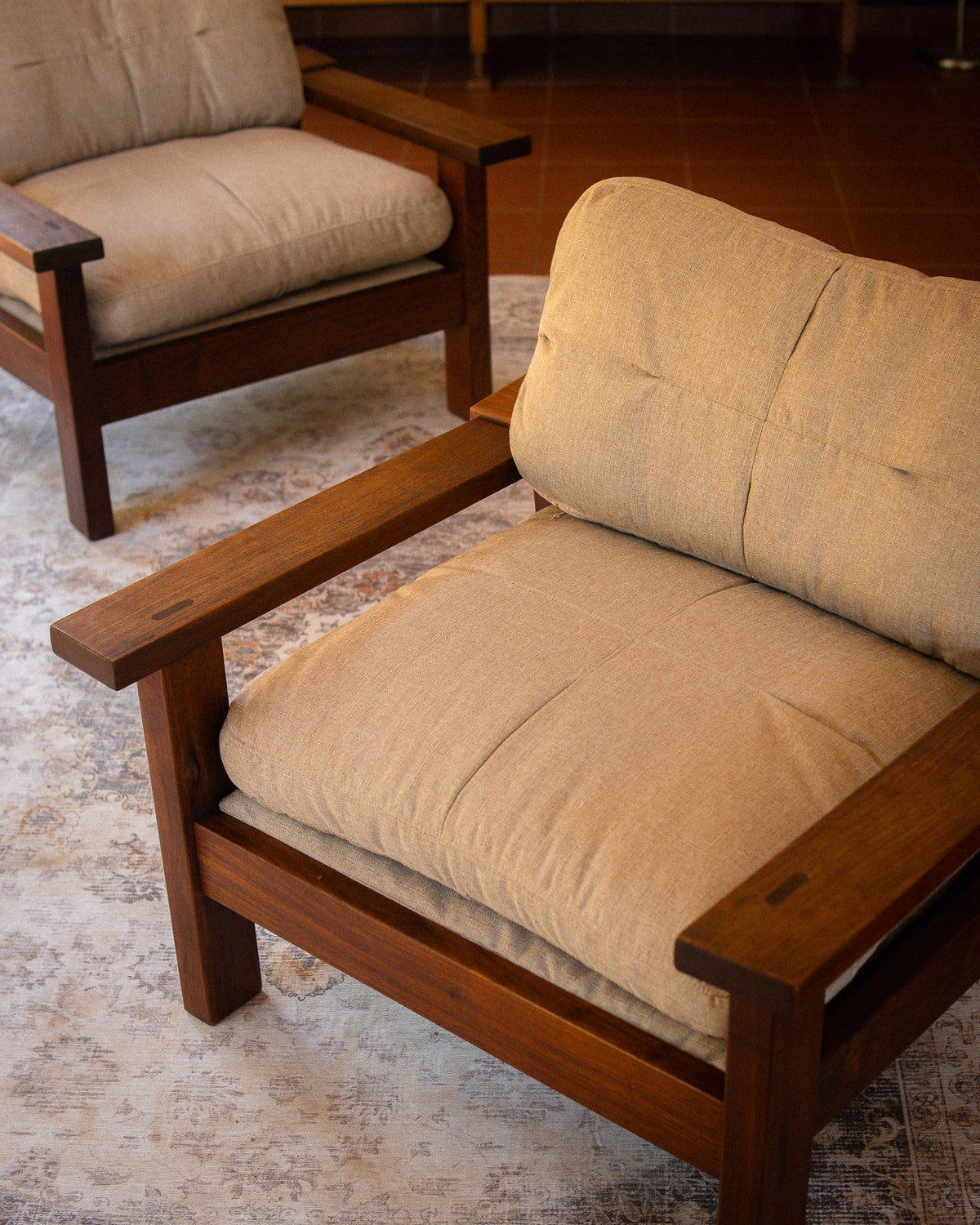 Pair of 1960s Mid-Century Armchairs by Artecasa