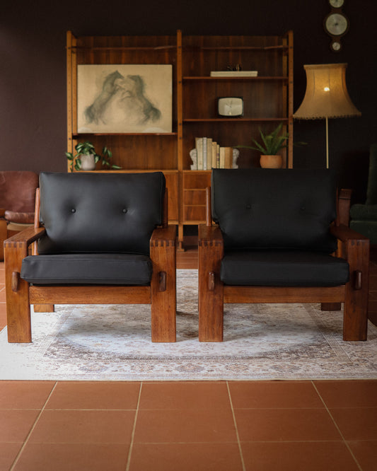 1960s Mid-Century ‘Bonanza’ Armchairs by Esko Pajamies for Asko