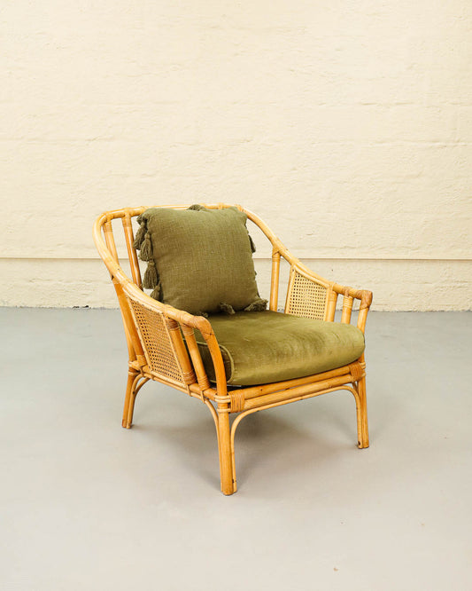 Cane and Rattan Armchair