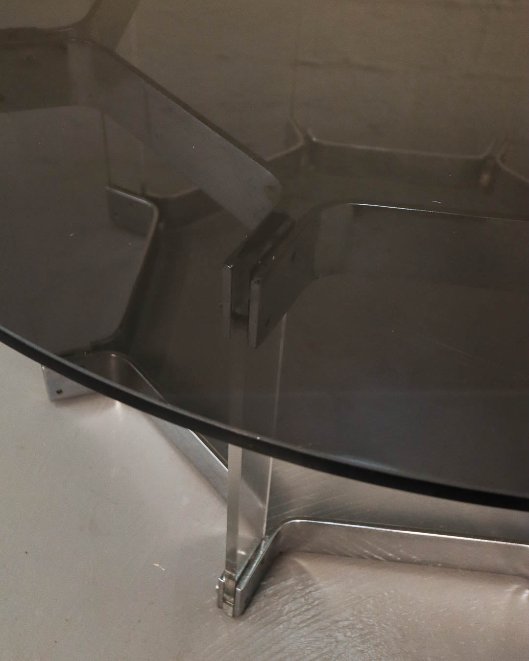 Chrome and Lucite Italian Vintage Coffee Table
