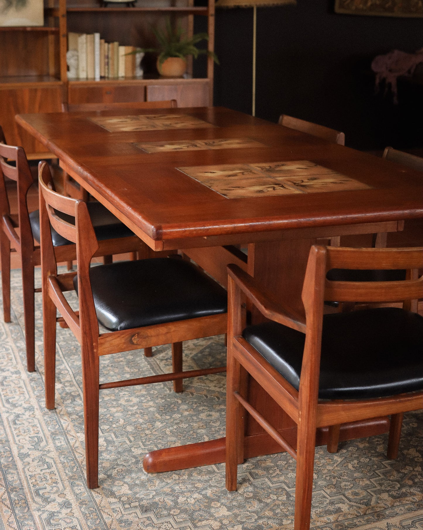 Danish Tile Top Dining Table