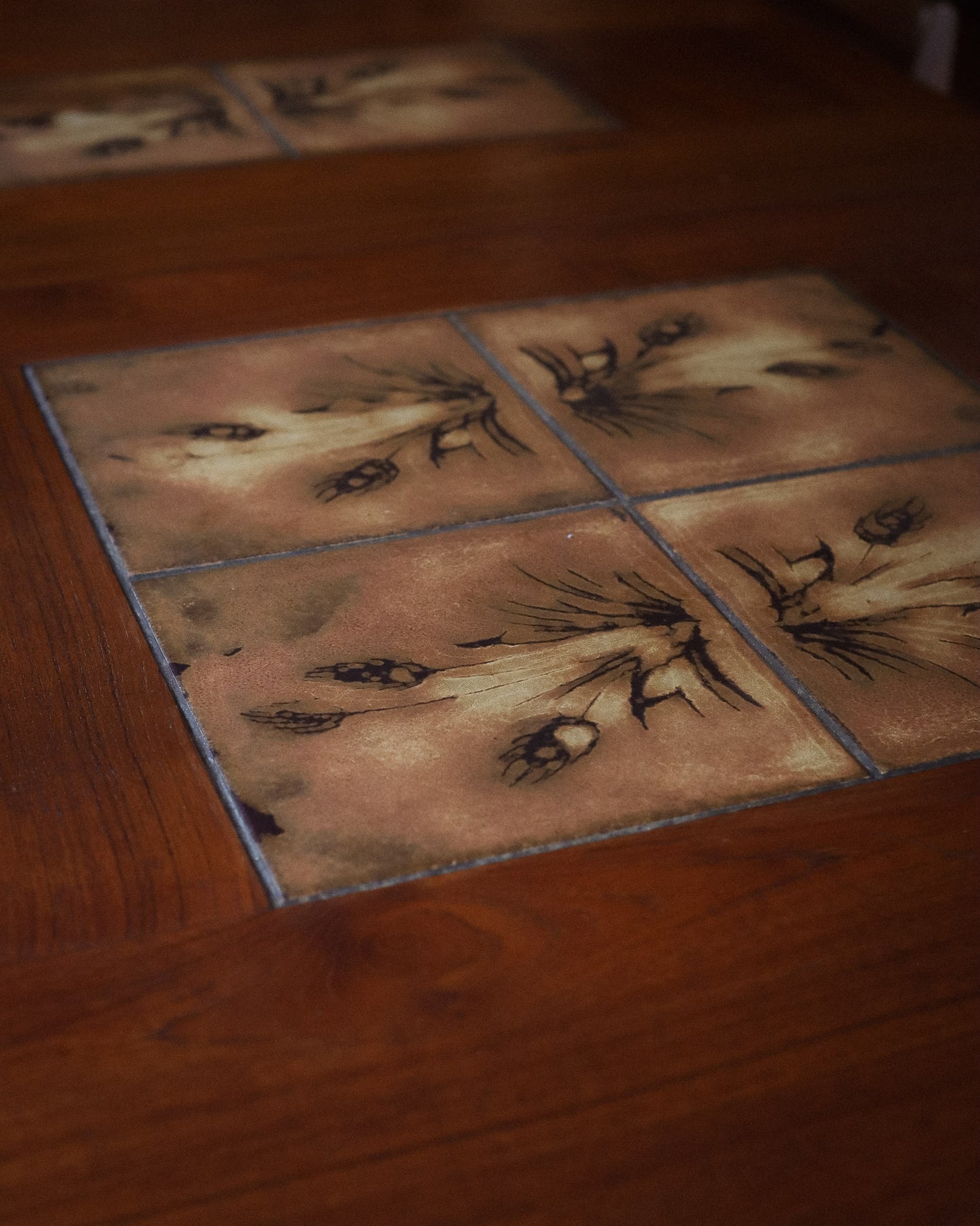 Danish Tile Top Dining Table