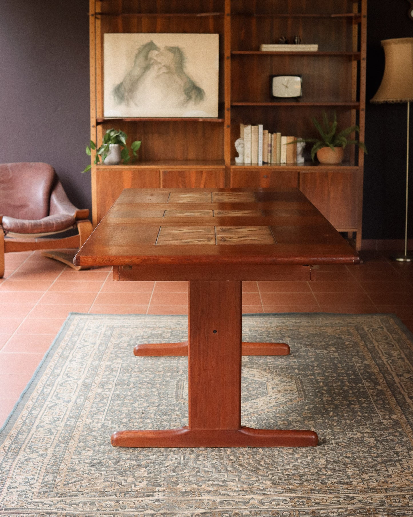 Danish Tile Top Dining Table