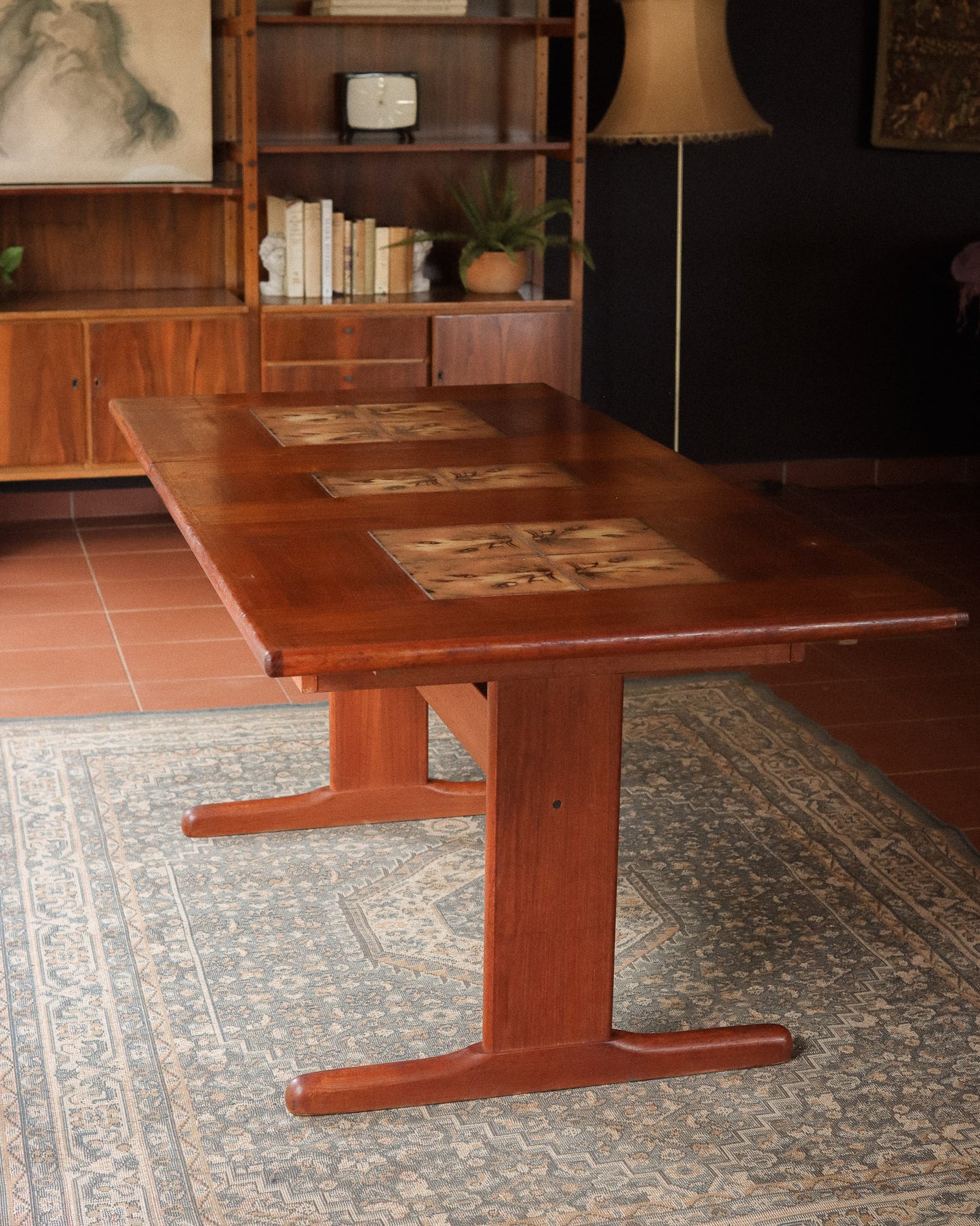 Danish Tile Top Dining Table