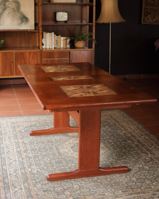 Danish Tile Top Dining Table