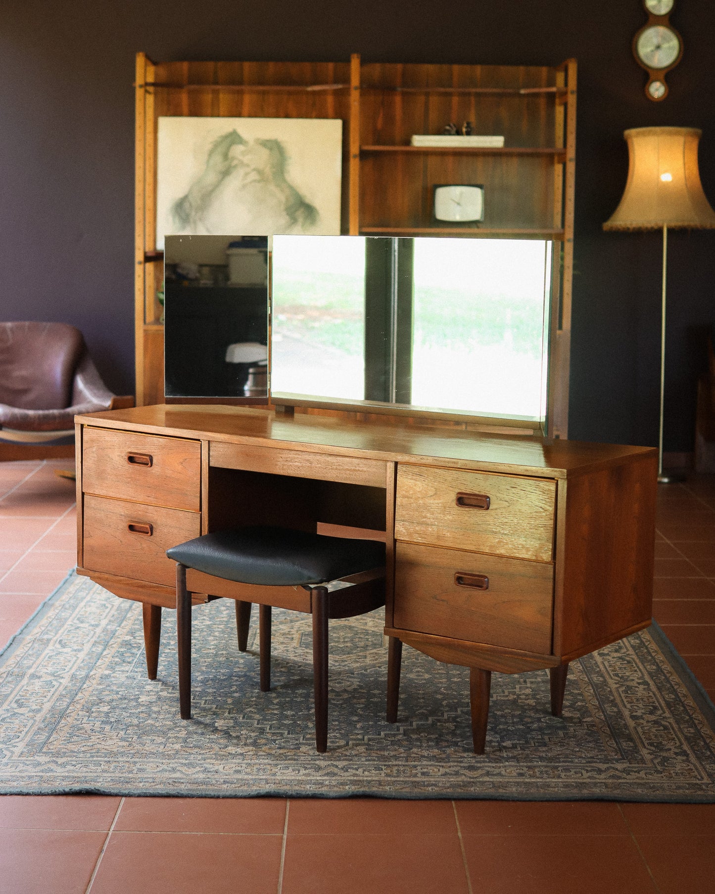 Mid-Century Frystark Dresser and Stool