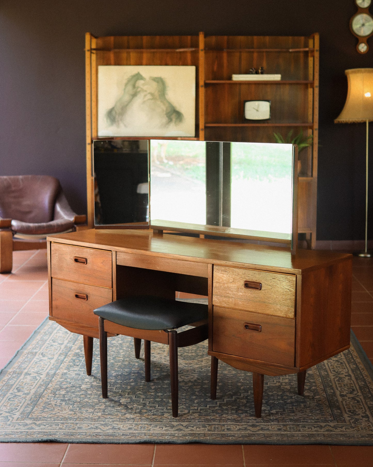 Mid-Century Frystark Dresser and Stool