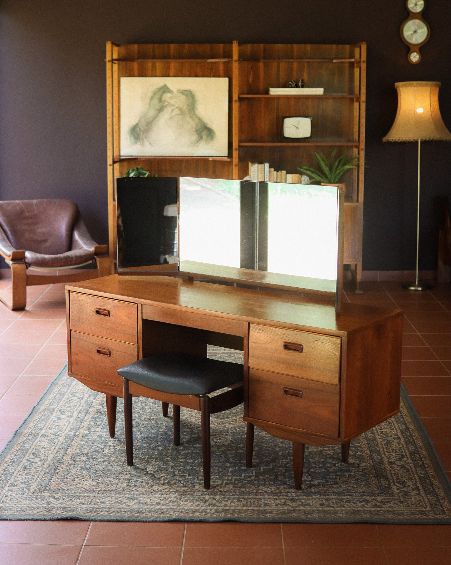 Mid-Century Frystark Dresser and Stool