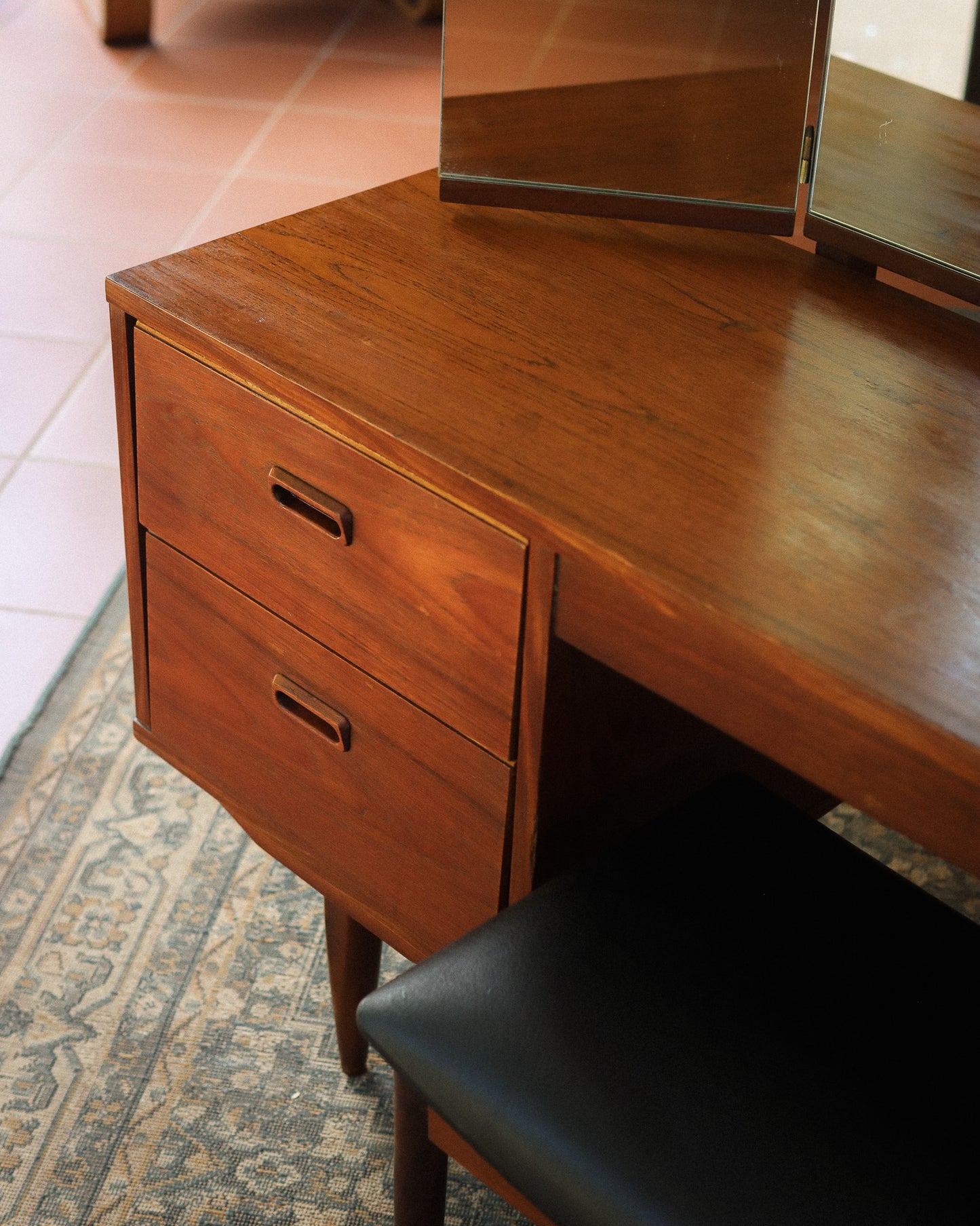 Mid-Century Frystark Dresser and Stool