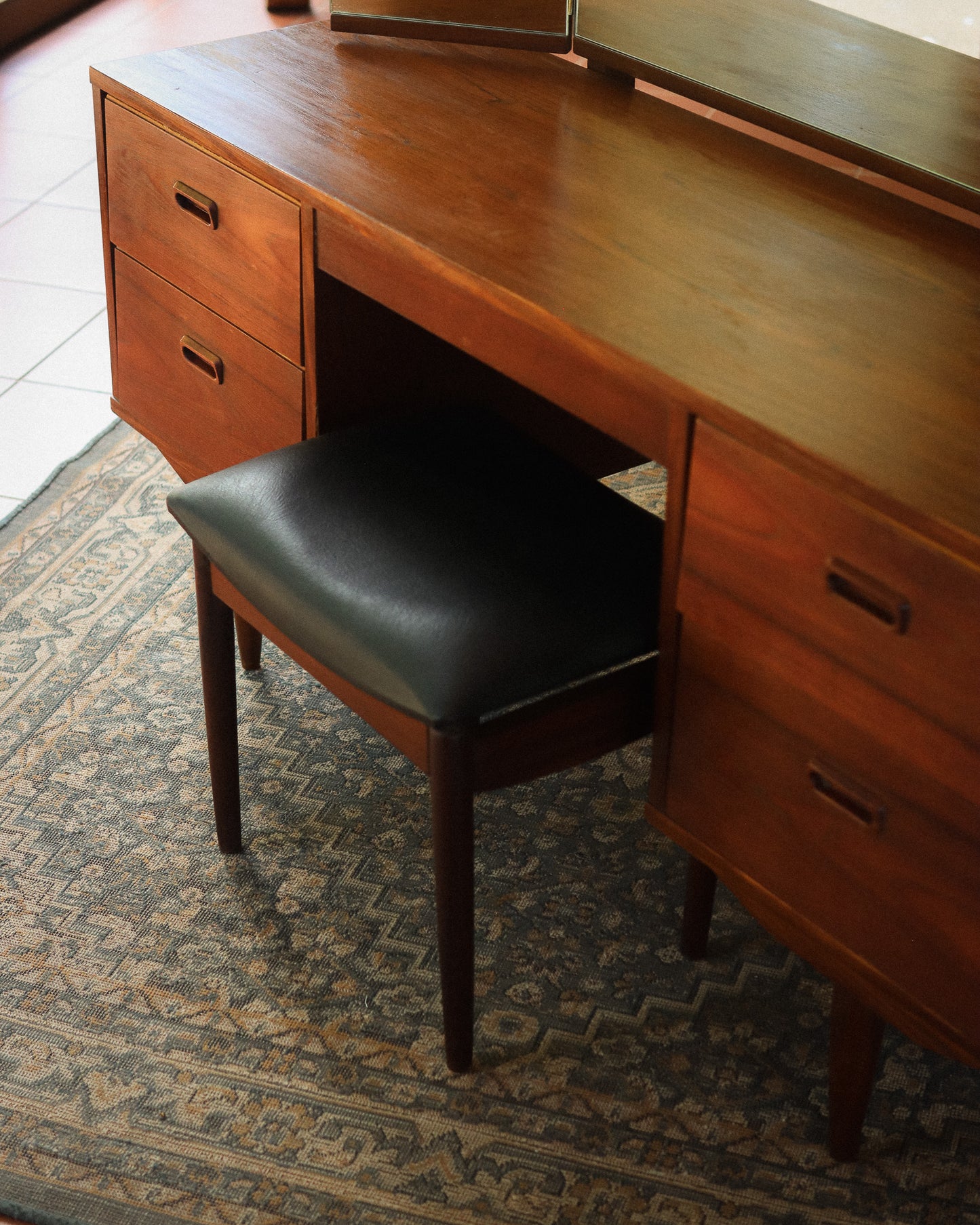Mid-Century Frystark Dresser and Stool