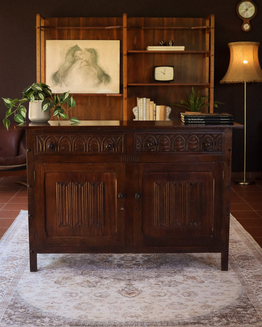 Gothic-Style Carved Sideboard