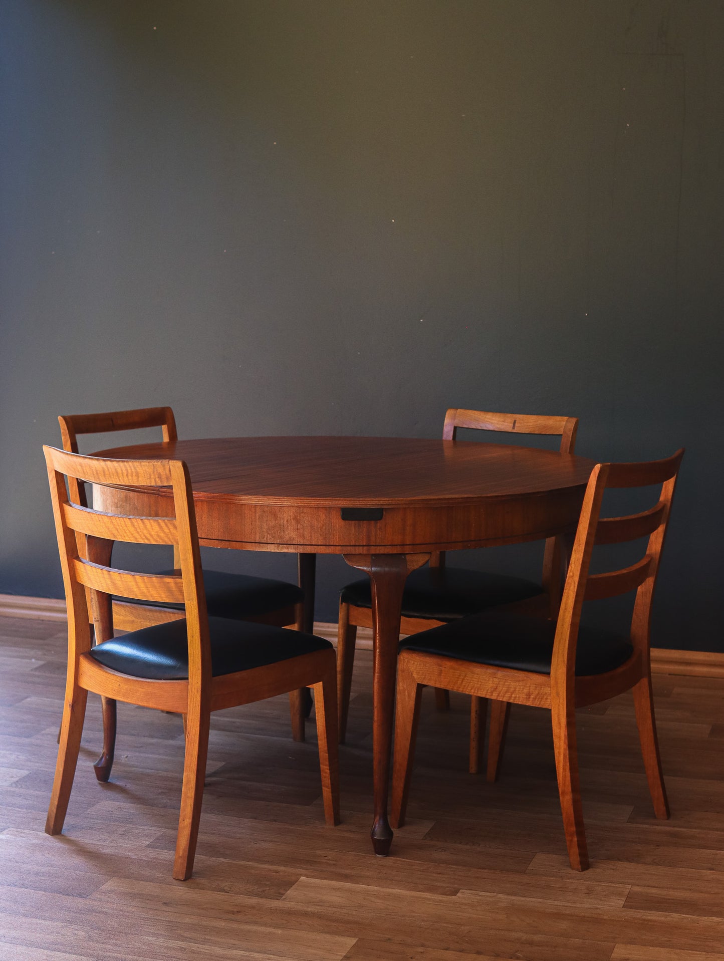 Mid-Century Teak Ladderback Dining Chairs