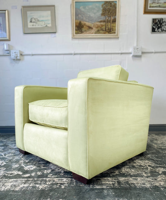 Sherbet Lime Amrchair in Suede