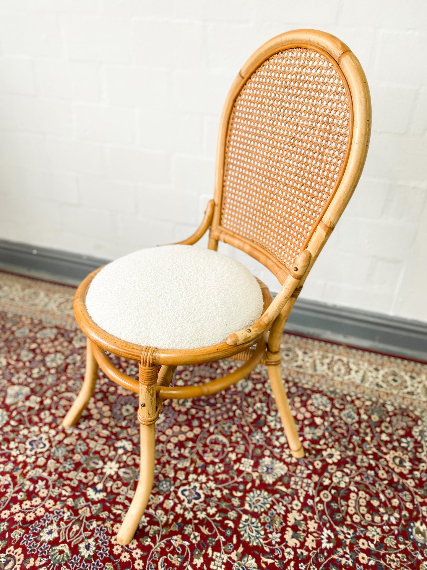 Cane & Bouclé Chair