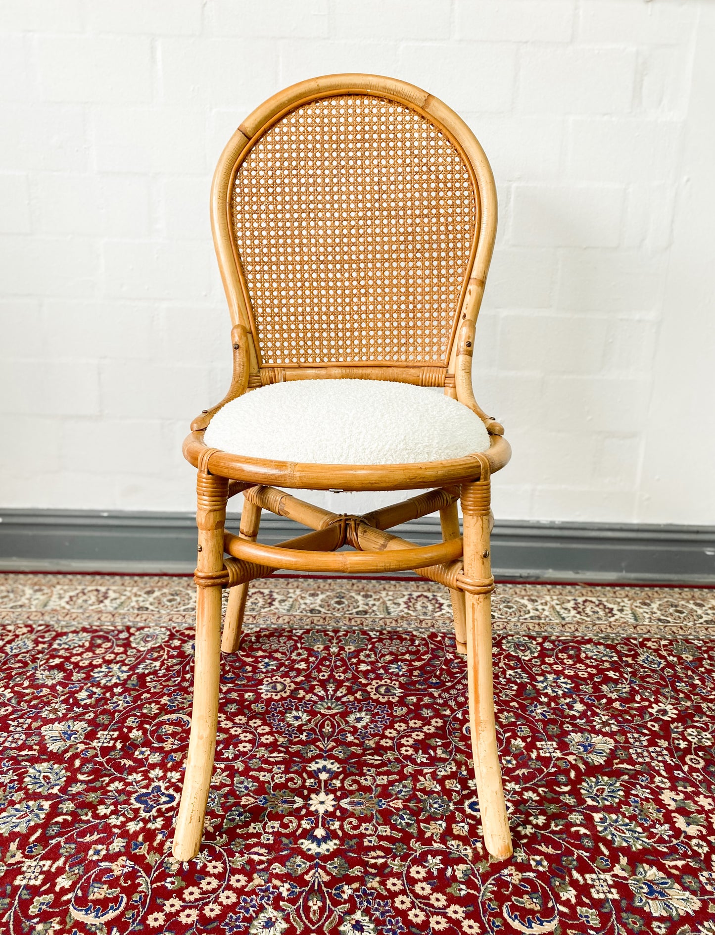 Cane & Bouclé Chair