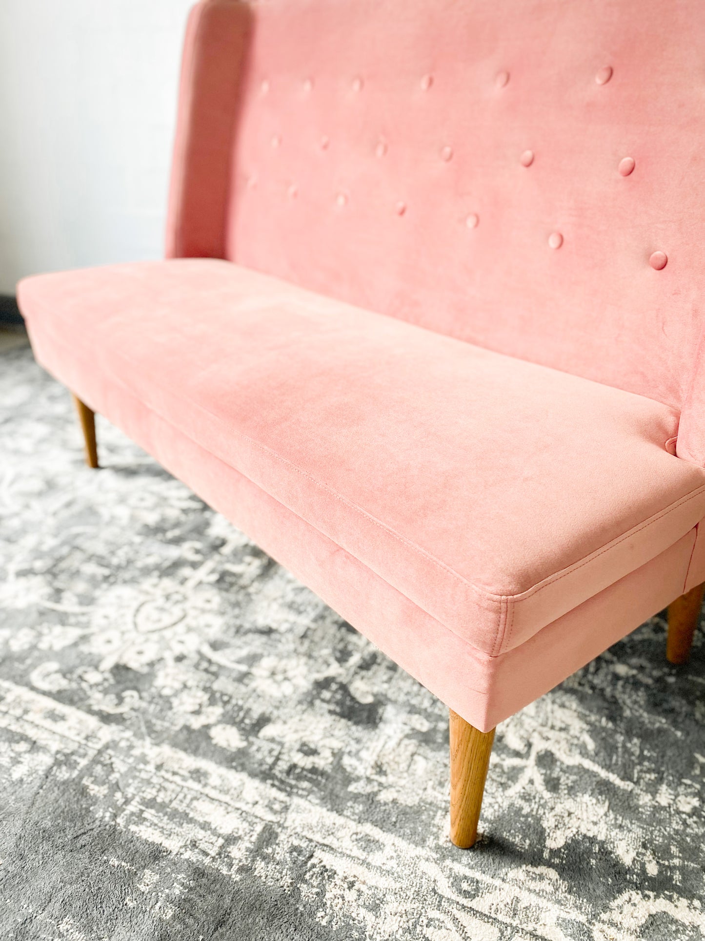 Blush 2 Seater Velvet Bench