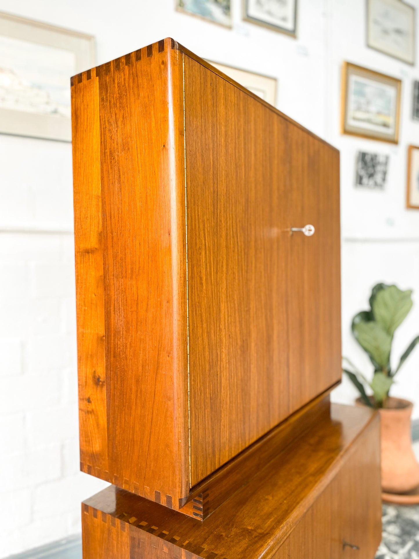 Kiaat Mid-Century Drinks Cabinet