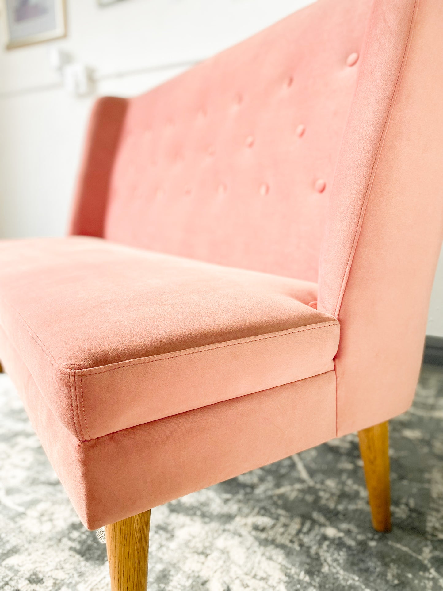 Blush 2 Seater Velvet Bench
