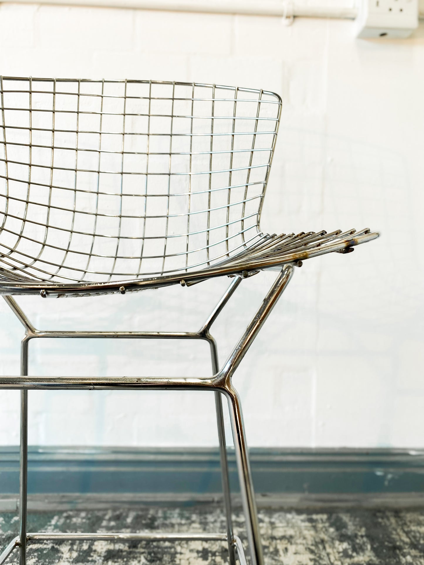 Pair of Bertoia Style Counter Stools