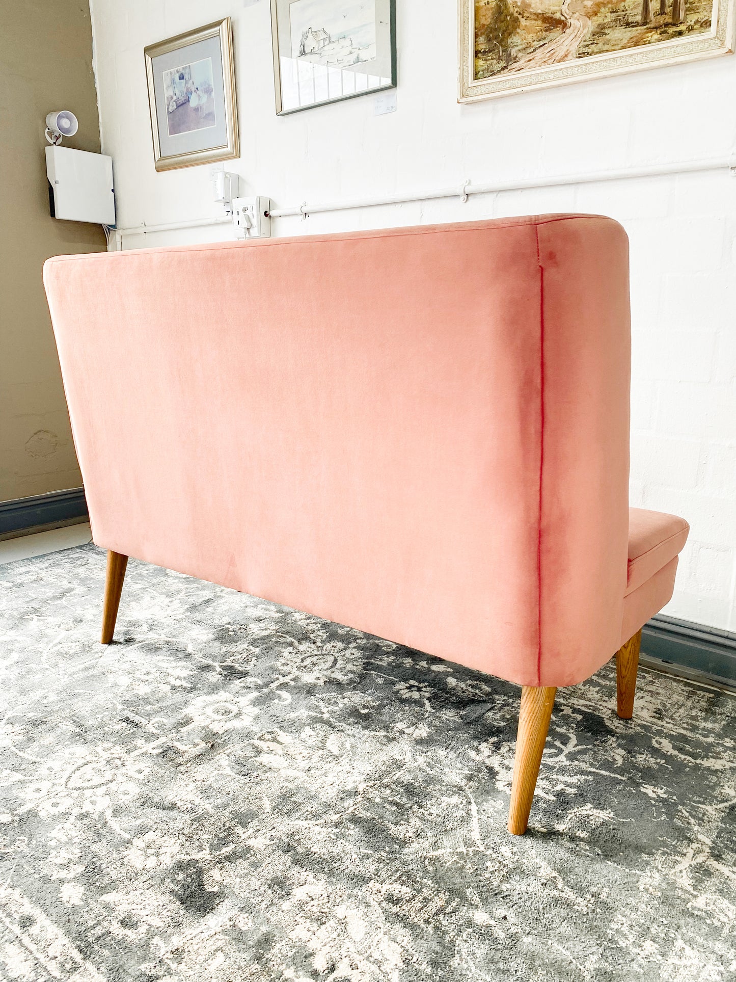 Blush 2 Seater Velvet Bench