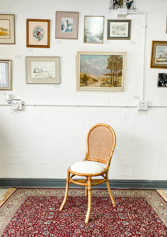 Cane & Bouclé Chair