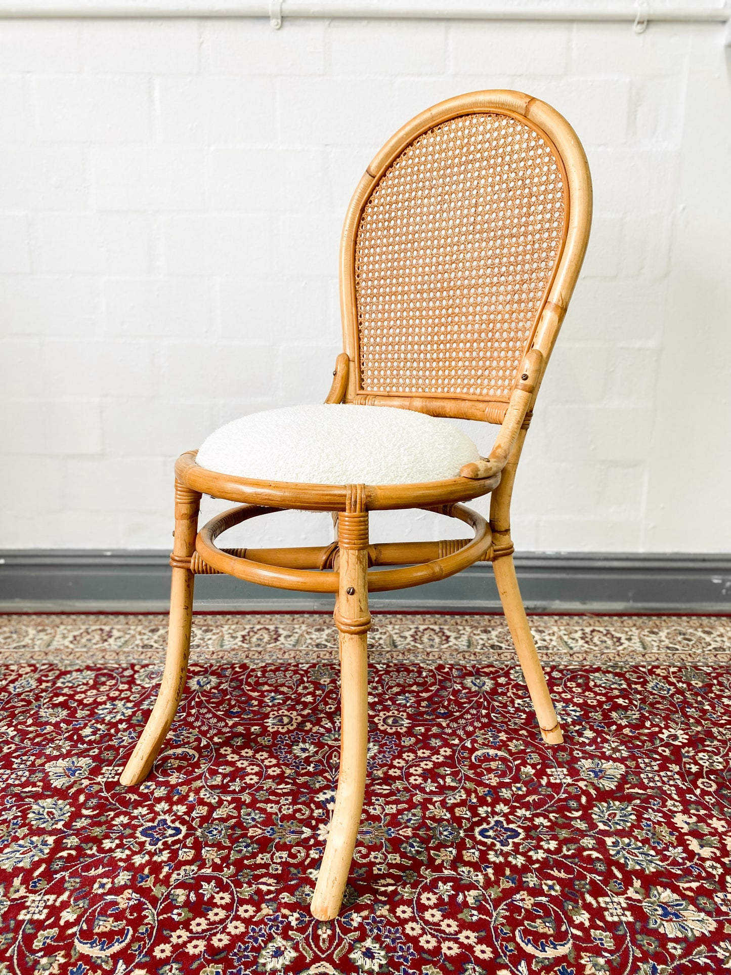 Cane & Bouclé Chair