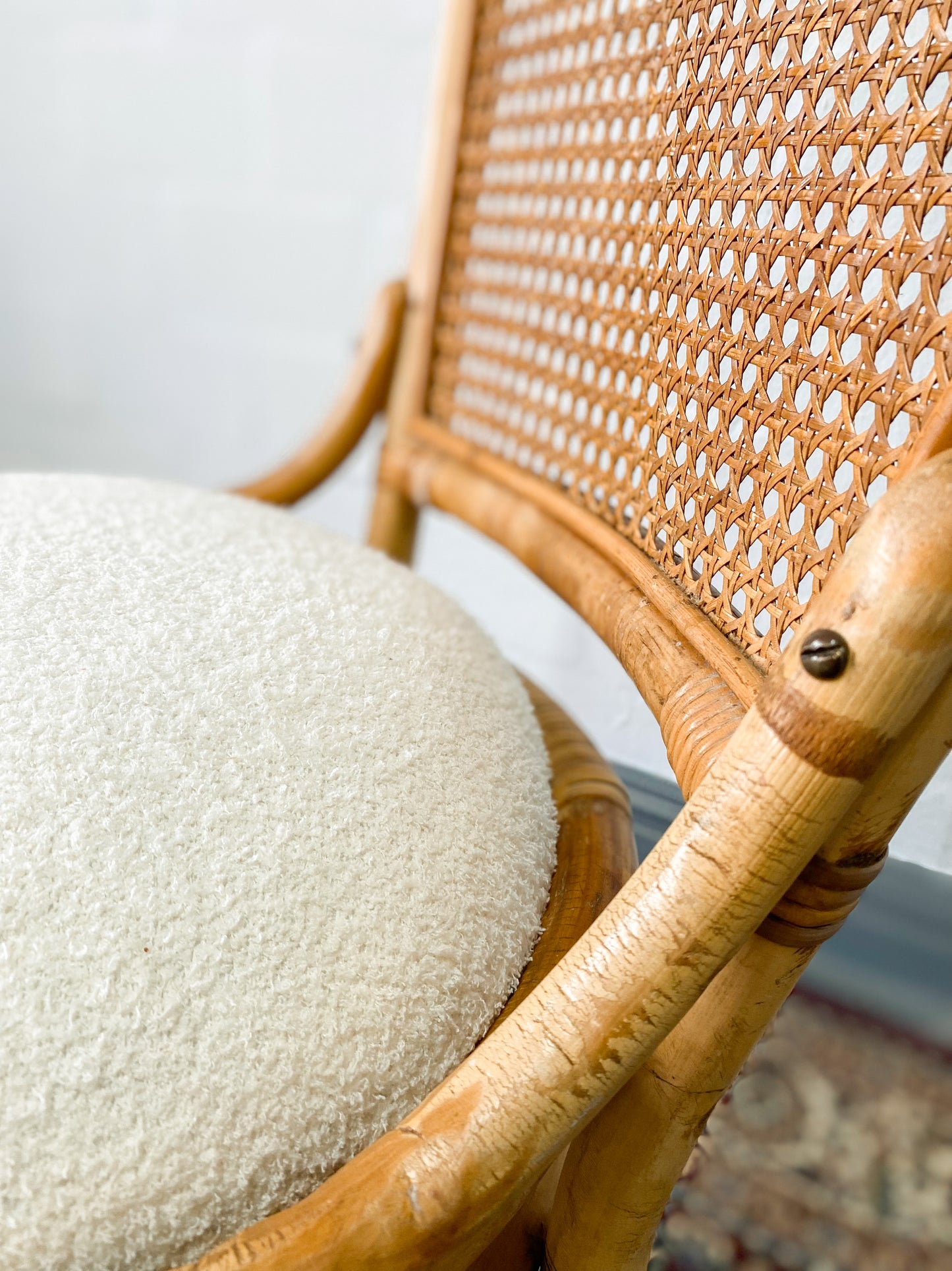 Cane & Bouclé Chair