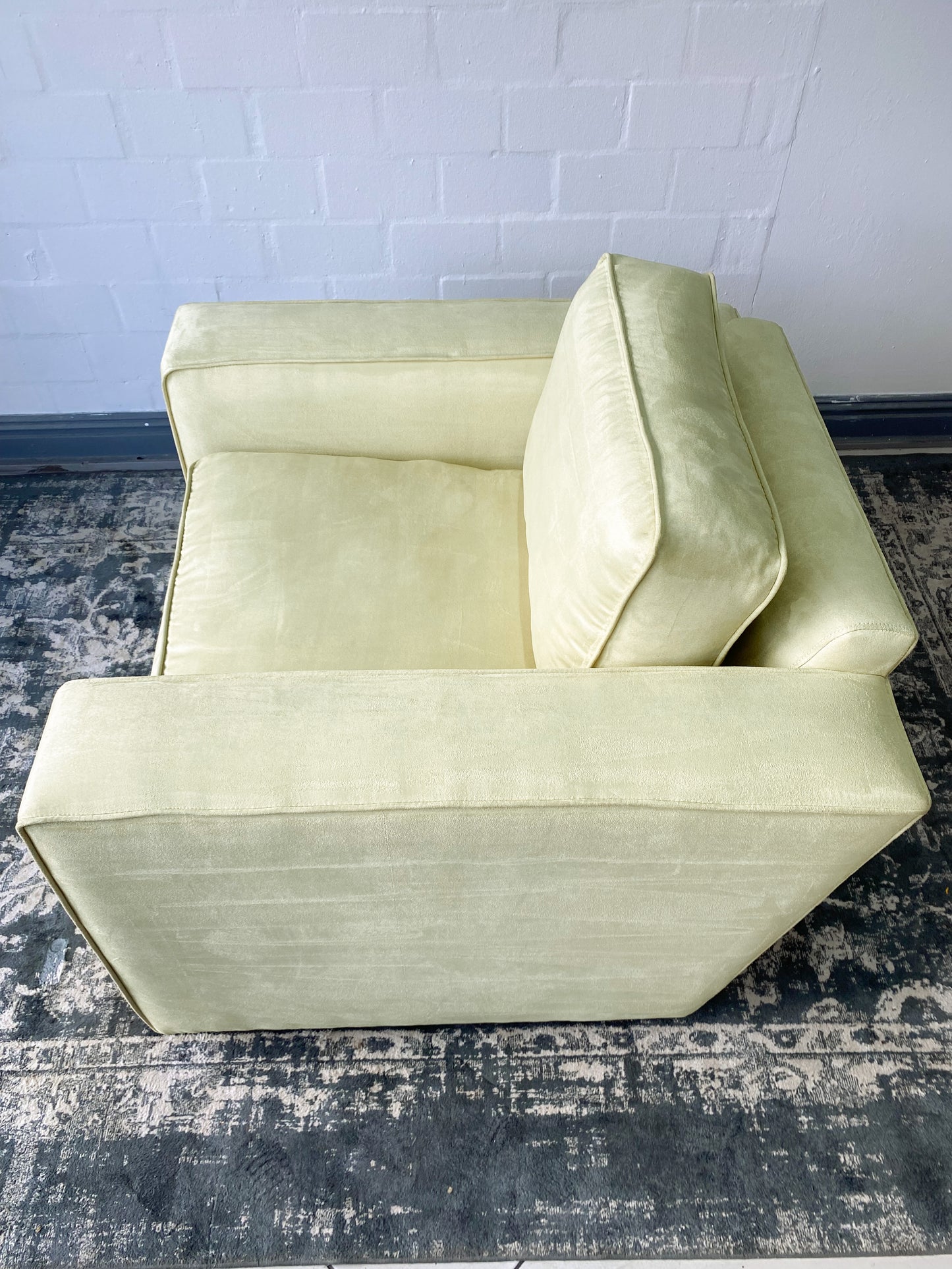 Sherbet Lime Amrchair in Suede