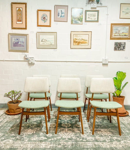 6 Mid Century Dining Chairs