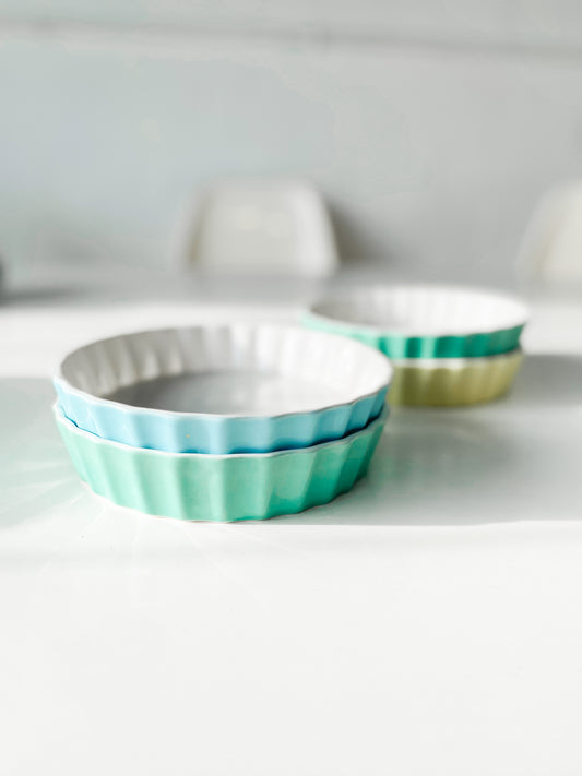 4 Siaki Porcelain Quiche Dishes