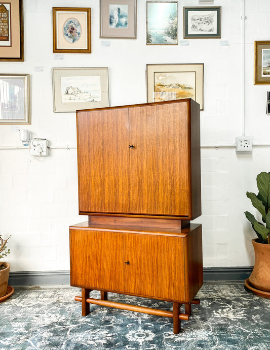Kiaat Mid-Century Drinks Cabinet