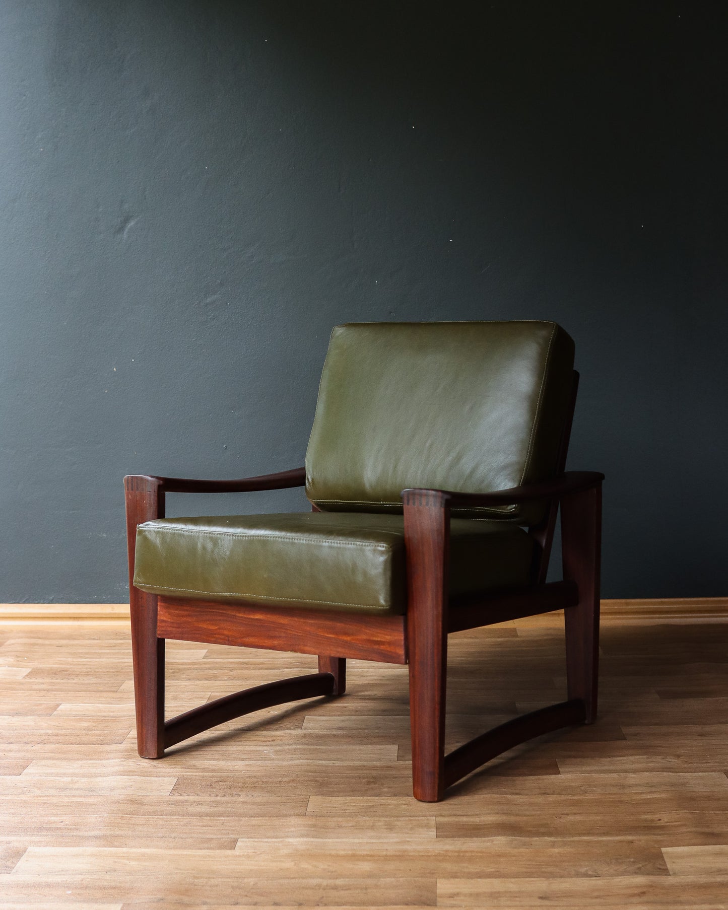 Genuine Leather Armchair by John Tabraham
