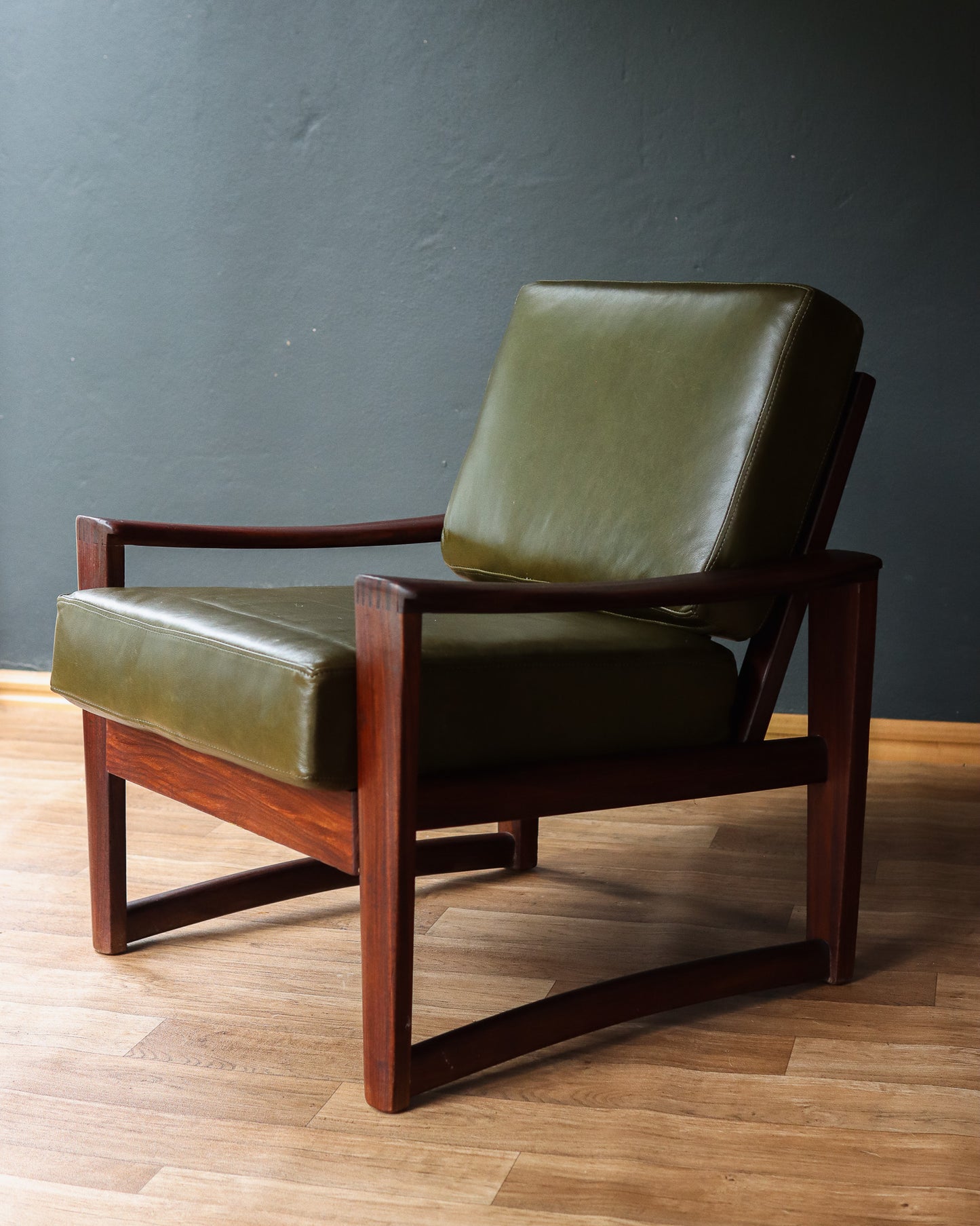 Genuine Leather Armchair by John Tabraham