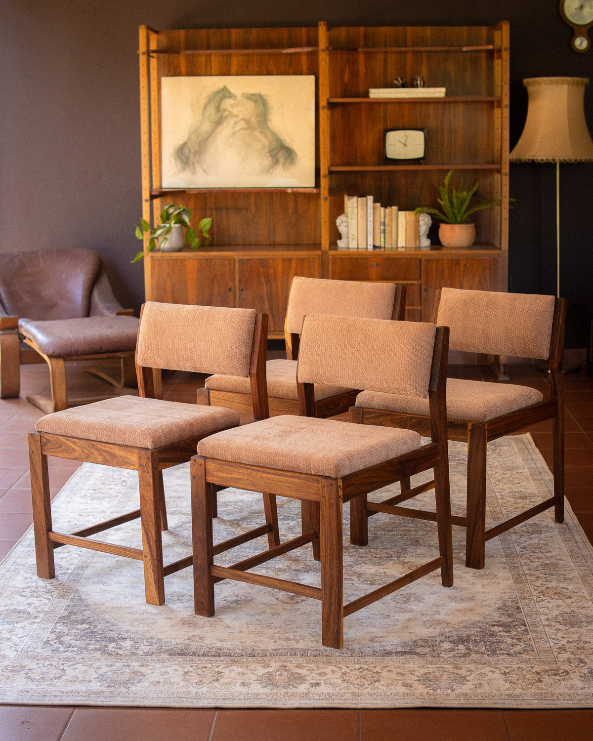 Set of 4 Mid-Century Kiaat Dining Chairs