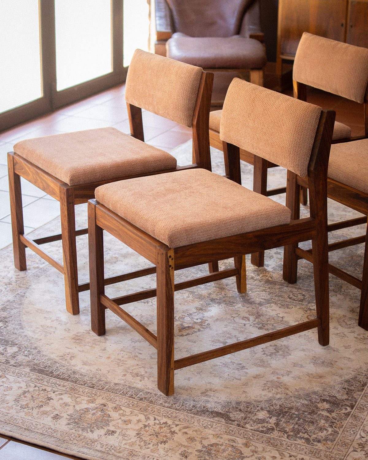 Set of 4 Mid-Century Kiaat Dining Chairs