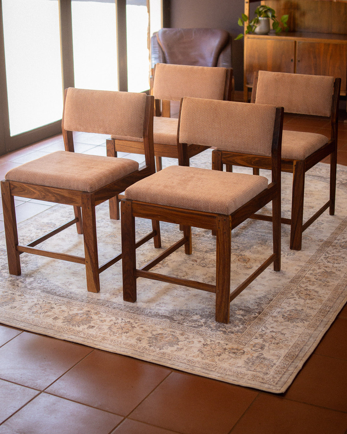 Set of 4 Mid-Century Kiaat Dining Chairs