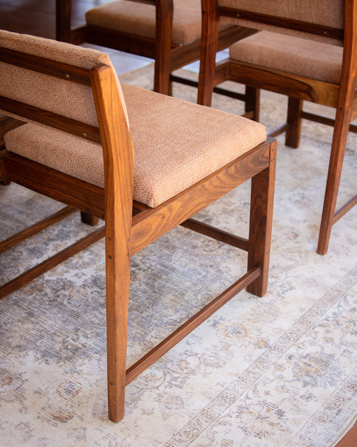 Set of 4 Mid-Century Kiaat Dining Chairs
