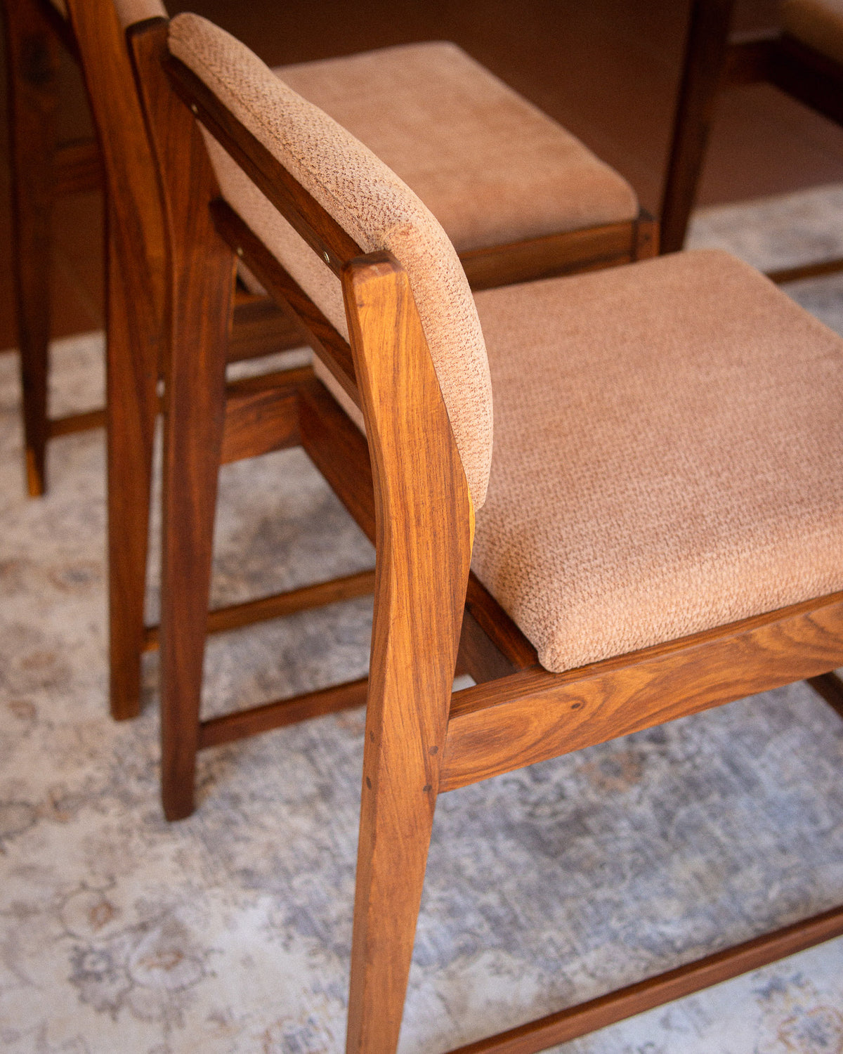 Set of 4 Mid-Century Kiaat Dining Chairs