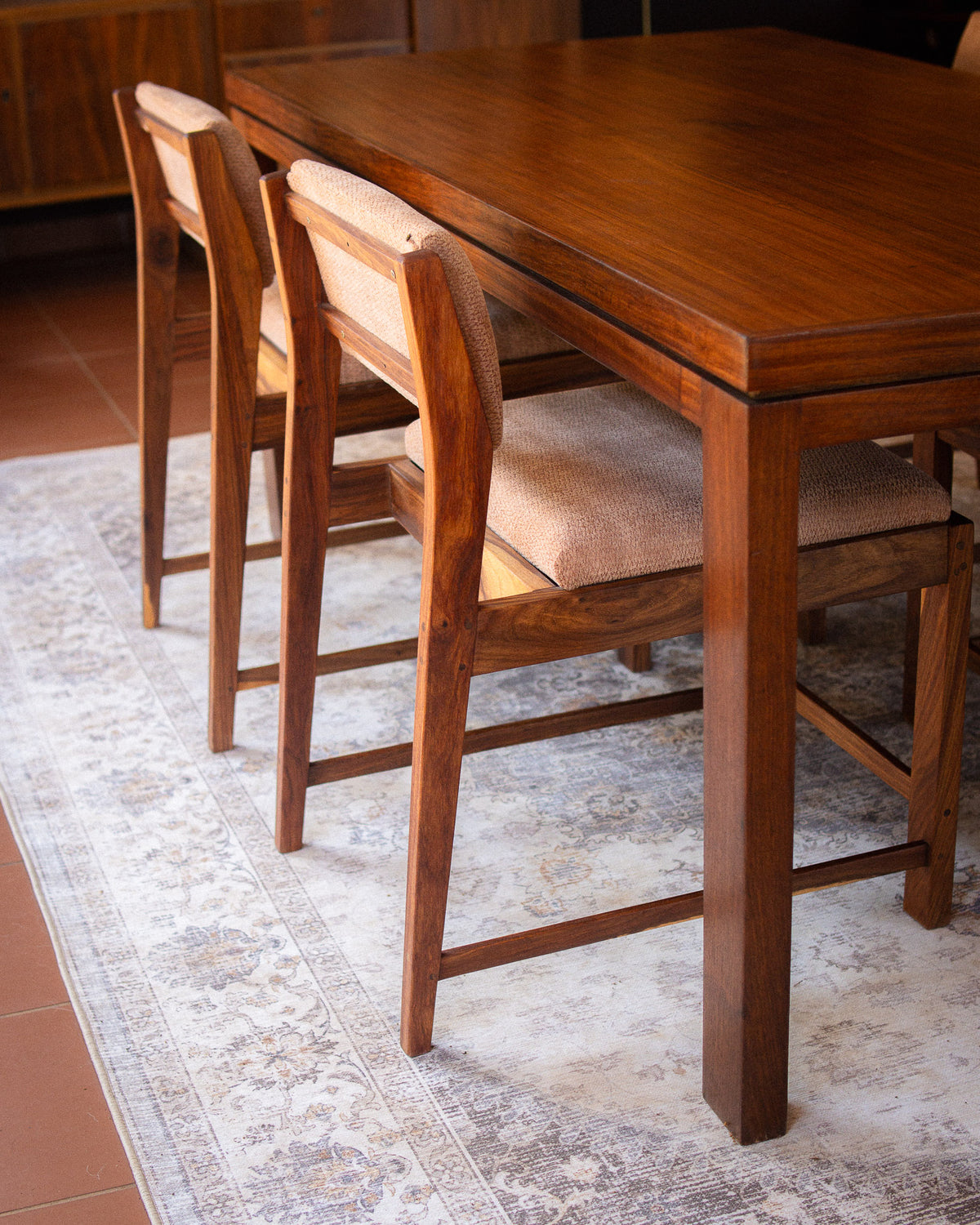 Set of 4 Mid-Century Kiaat Dining Chairs