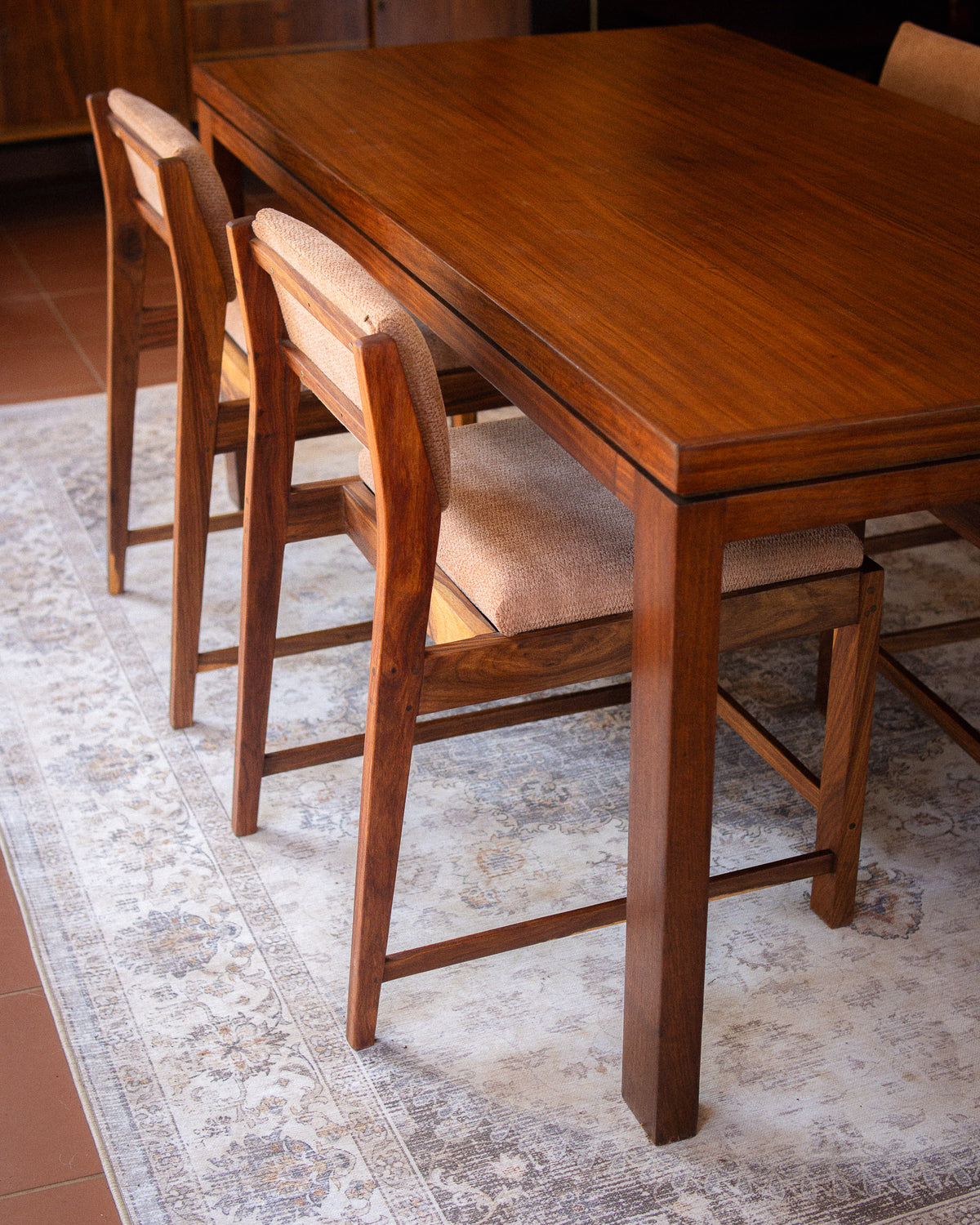 Set of 4 Mid-Century Kiaat Dining Chairs