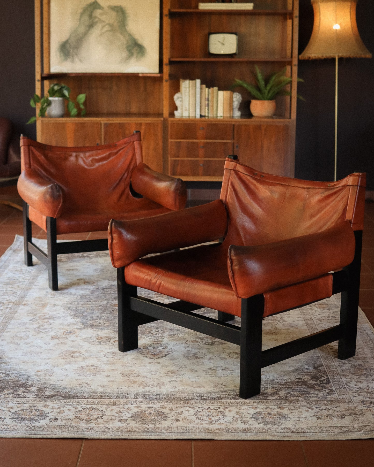 Vintage Leather Sling Chair